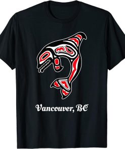 Native American Vancouver BC Red Orca Killer Whale T-Shirt