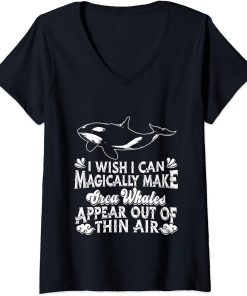 Womens Orca Whale Sea Mammal Whate Watcher - Magical Sea Orcas V-Neck T-Shirt