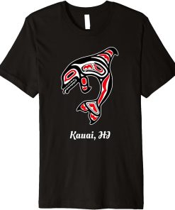 Native Kauai Hawaii Red Orca Killer Whale Premium T-Shirt