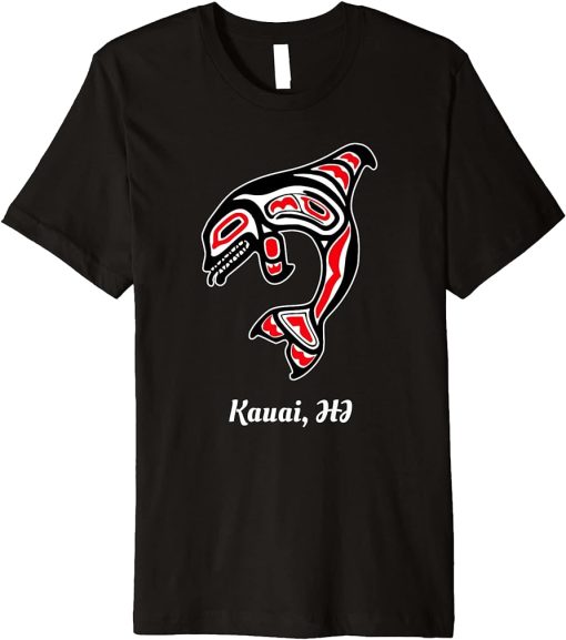 Native Kauai Hawaii Red Orca Killer Whale Premium T-Shirt