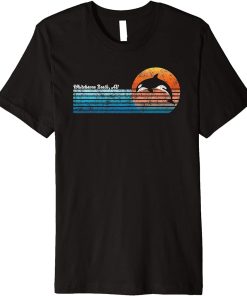 Vintage Whitehaven Beach, Retro 80s Orca Sunset Premium T-Shirt